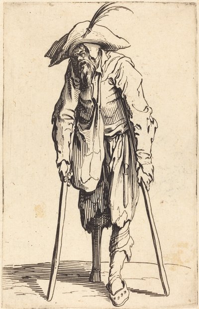 Mendiant avec une jambe de bois - Jacques Callot