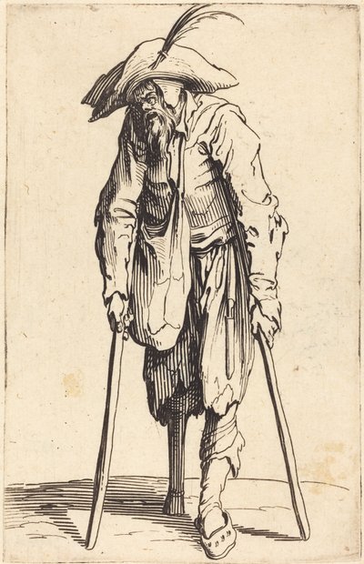 Mendiant avec jambe de bois, c.1622 - Jacques Callot