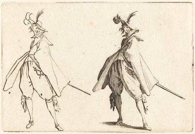 Gentleman en Grand Manteau, Vue de Face - Jacques Callot