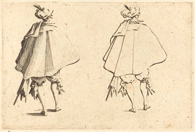 Gentleman en Grand Manteau, Vu de Derrière - Jacques Callot