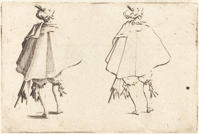 Gentleman en Grand Manteau, Vu de Derrière - Jacques Callot