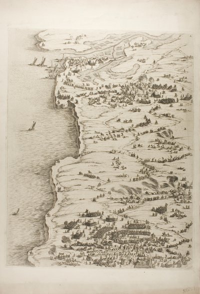 Le siège de La Rochelle, première planche - Jacques Callot