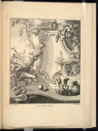 Conception pour un Cartouche - Jacques de Lajoüe