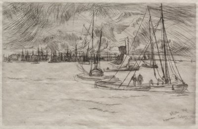 Amsterdam depuis le Tolhuis, 1863 - James Abbott McNeill Whistler