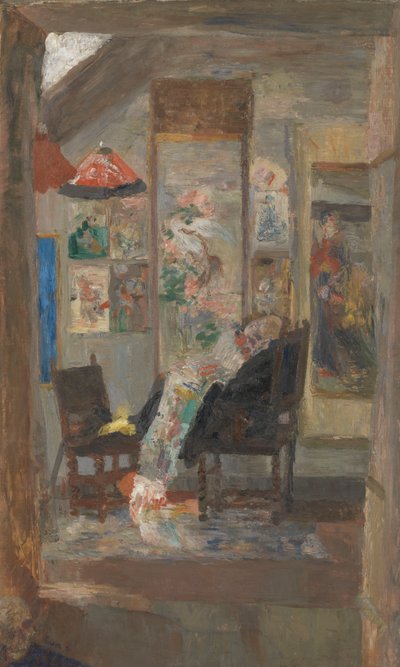 Squelette regardant des chinoiseries - James Ensor