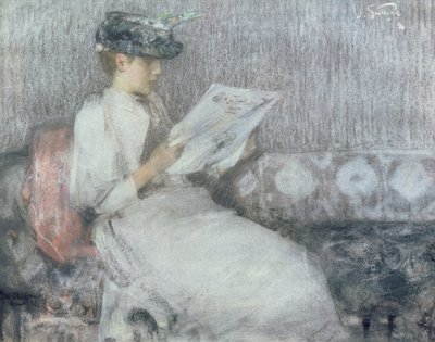 Le journal du matin, vers 1890-91 - James Guthrie