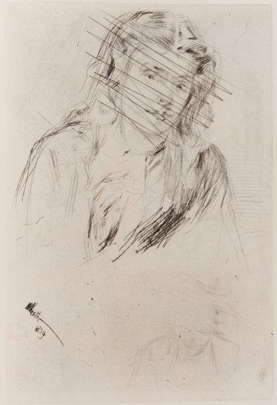 Tête inclinée de Fumette - James Abbott McNeill Whistler