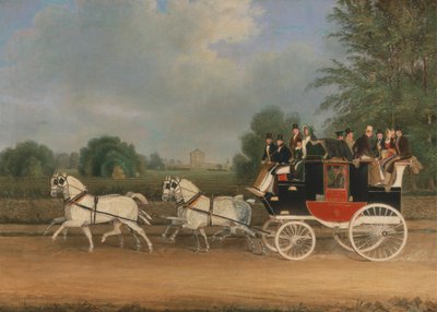 Le Carrosse Londres-Faringdon passant devant Buckland House, Berkshire - James Pollard