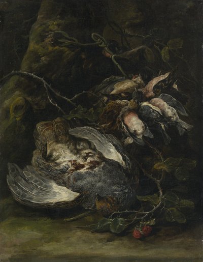 Une perdrix et petits oiseaux de gibier, 1650s - Jan Fyt