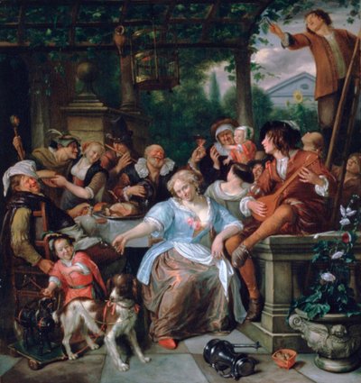 Compagnie joyeuse sur une terrasse, vers 1673-1675 - Jan Steen