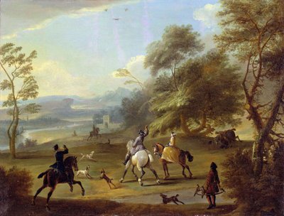 Une partie de chasse au faucon, vers 1690 - Jan Wyck