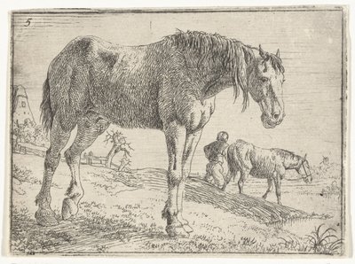 Cheval debout (Landschappen met paarden) - Jan van Aken