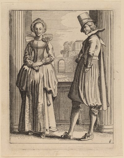 Deux figures en costume - Jan van de Velde II