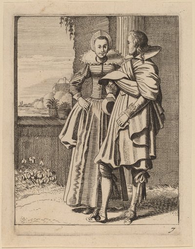 Deux figures en costume - Jan van de Velde II