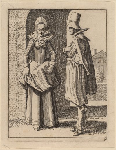 Deux figures en costume - Jan van de Velde II