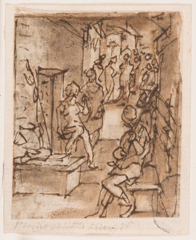 Flagellation (?) - Jan van der Straet, called Stradanus