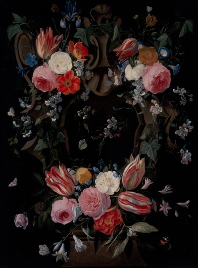 Une guirlande de fleurs - Jan van the Elder Kessel