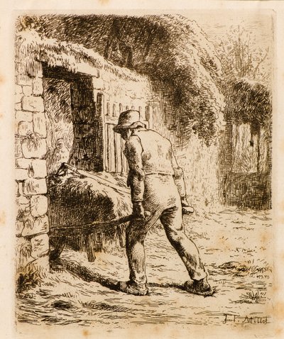 Homme avec brouette - Jean Francois Millet