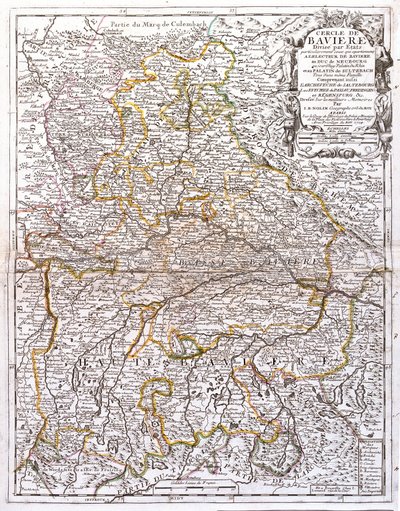 Carte de la Bavière (Allemagne) - Jean Baptiste Nolin