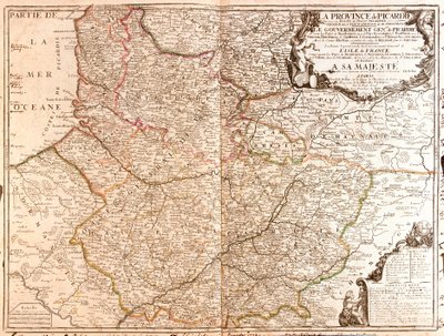 Carte de la Picardie (France) - Jean Baptiste Nolin