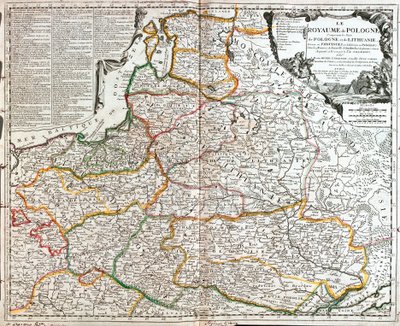 Carte de la Pologne et de la Lituanie - Jean Baptiste Nolin