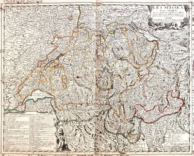 Carte de la Suisse (Gravure) - Jean Baptiste Nolin