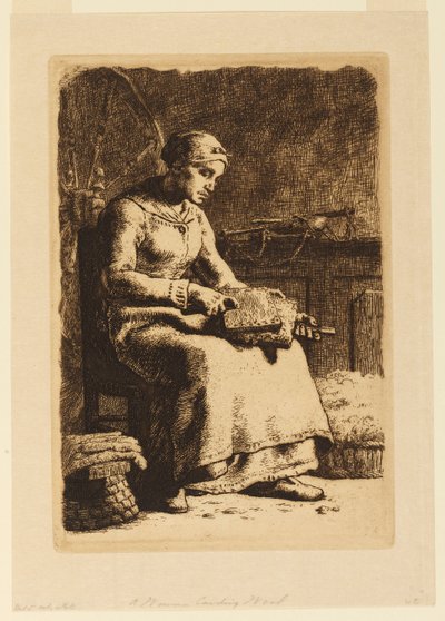 La Cardeuse - Jean Francois Millet