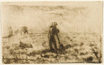 Femme étendant le linge - Jean Francois Millet