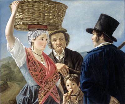 Commérages au marché, 1827 - Jean Henri de Coene