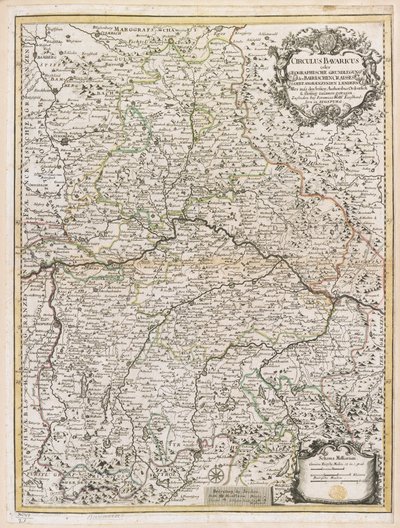 Carte de Bavière, c.1695 - Jeremias Wolff