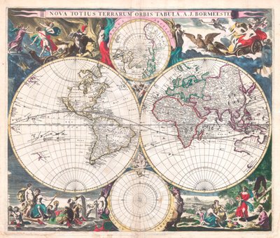 Carte du Monde Antique à Double Hémisphère - Joachim Bormeester