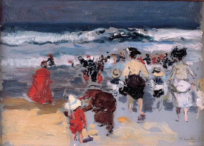 Plage à Biarritz - Joaquín Sorolla