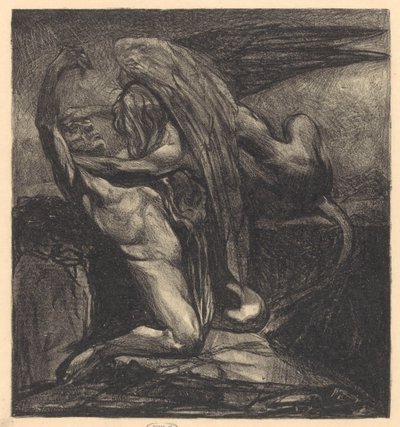 Sphinx avec homme inanimé - Johannes Josephus Aarts