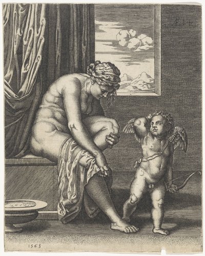 Vénus après le bain - Johannes Wierix