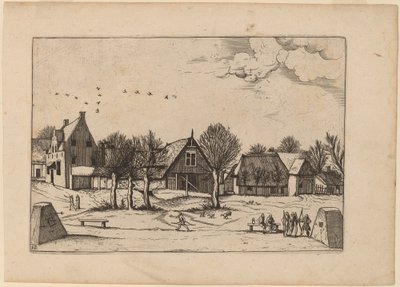 Village de campagne - Johannes van Doetechum, the Elder and Lucas