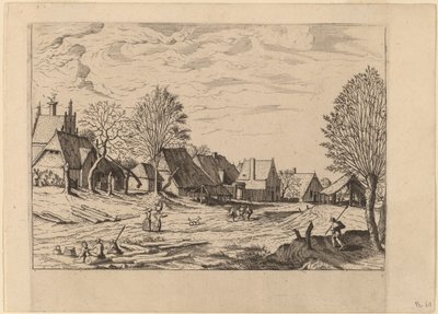 Rue de village - Johannes van Doetechum, the Elder and Lucas