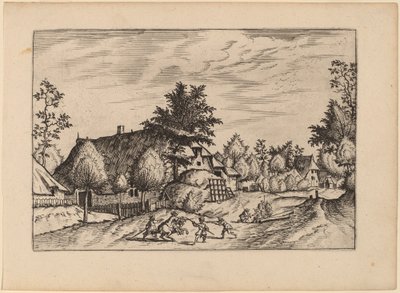 Rue de village - Johannes van Doetechum, the Elder and Lucas