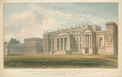 Buckinghamshire - Stowe House, 1815 - John Buckler