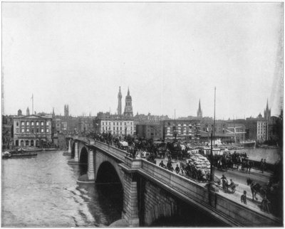 Pont de Londres, Londres, fin du 19ème siècle - John L. Stoddard