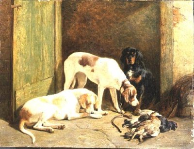 Pointers et un setter Gordon - John Sargent Noble