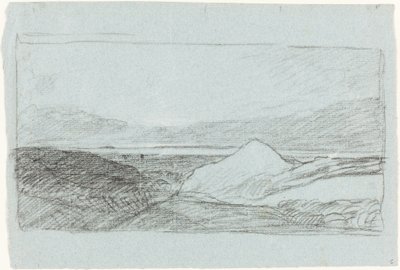 Paysage avec collines et eau - John Sell Cotman