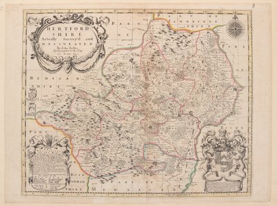 Carte du Hertfordshire - John Seller