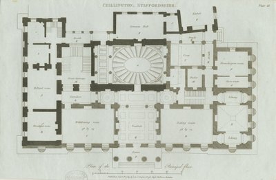 Chillington Hall : gravure - John Soane