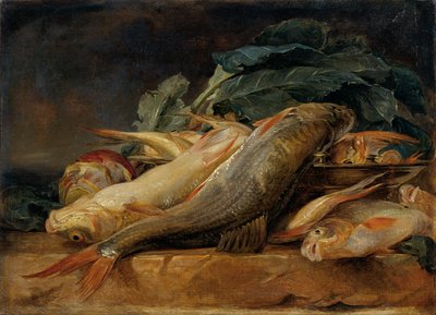 Nature morte avec poissons - Josef Neugebauer