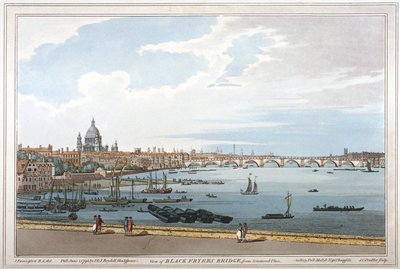 Pont de Blackfriars, Londres, 1795 - Joseph Constantine Stadler