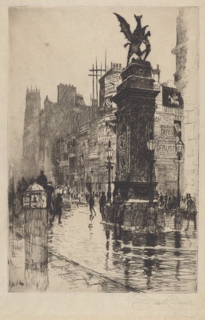 Temple Bar, 1885 - Joseph Pennell