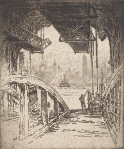 La maison du ferry, 1919 - Joseph Pennell