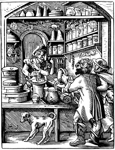 La boutique du pharmacien, 1568 - Jost Amman