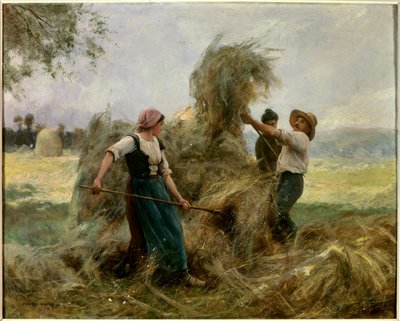 Le foin. Peinture par Julien Dupré (1851-1910) - Julien Dupre