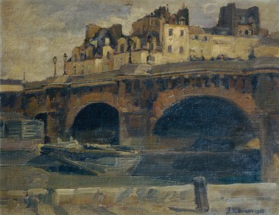 Paysage parisien avec le Pont Neuf - Julius Ullmann